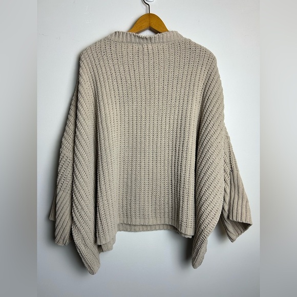 Pool Oversized Size Xl Knitted Top pullover Sweater Minimalist Brown Womens - Picture 3 of 15